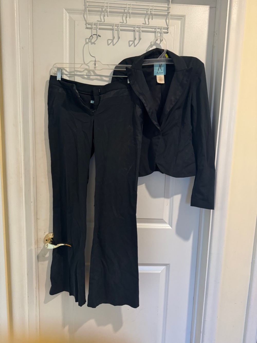 Marciano Black Boot Cut Blazer and Pants Set